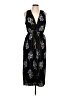 Lush 100% Polyester Floral Black Casual Dress Size L - photo 1