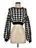 Altar'd State Houndstooth Black Pullover Sweater Size S - photo 1