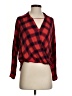 Hollister Plaid Red Long Sleeve Blouse Size S - photo 1