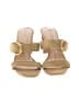 Veronica Beard 100% Leather Gold Sandals Size 9 1/2 - photo 2