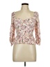 Mi ami 100% Rayon Pink 3/4 Sleeve Blouse Size L - photo 1