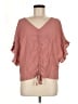 Mod On Trend 100% Polyester Pink 3/4 Sleeve Blouse Size M - photo 1