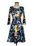 Gilli Print Blue Cocktail Dress Size S - photo 1