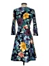 Gilli Print Blue Cocktail Dress Size S - photo 2