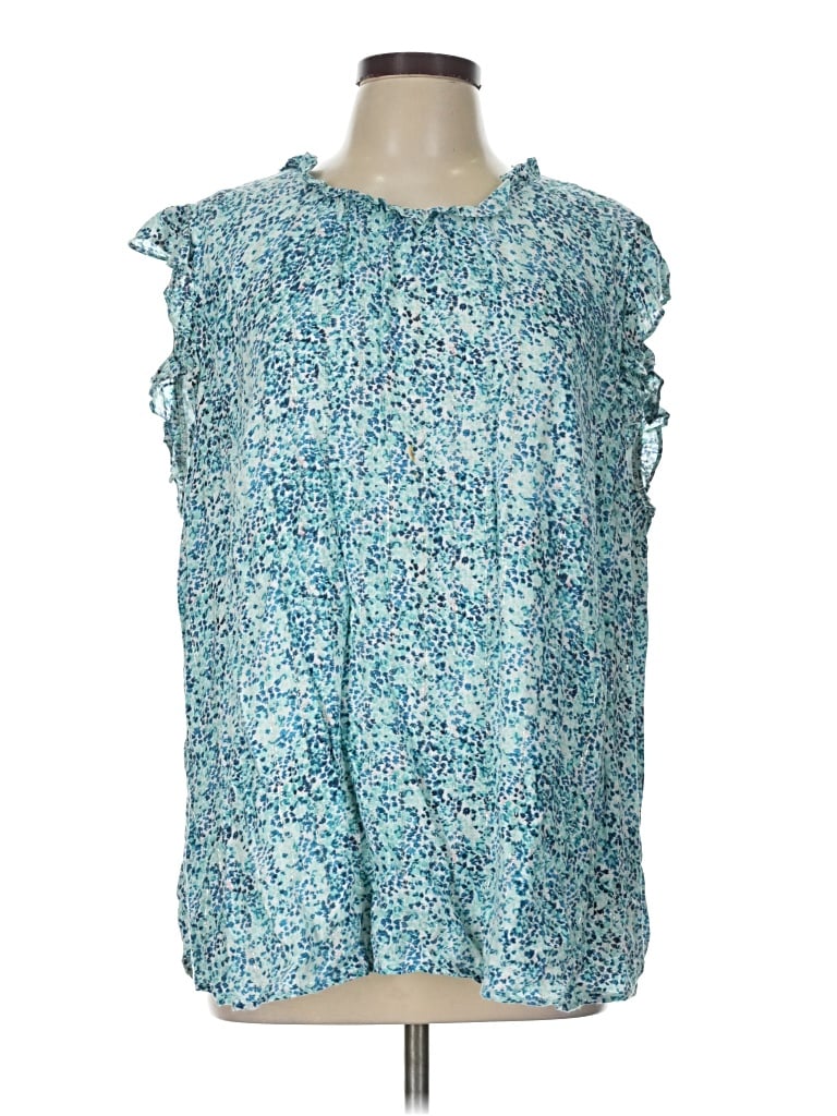 Pre-owned Ann Taylor Loft Sleeveless T-shirt In Blue