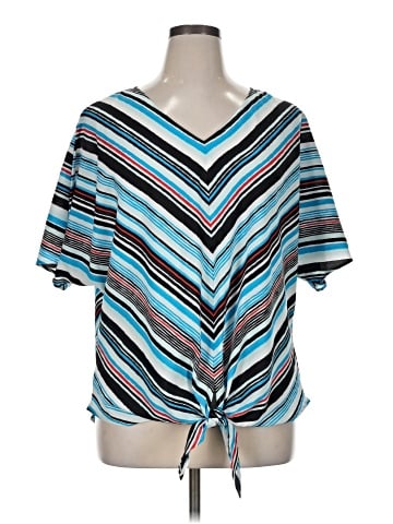Jones New York Signature Short Sleeve Blouse (view 1)