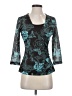 White Stag 100% Polyester Teal 3/4 Sleeve Top Size S - photo 1