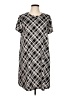 Apt. 9 Argyle Black Casual Dress Size L - photo 1