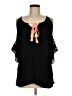 Surf Gypsy 100% Rayon Black 3/4 Sleeve Blouse Size M - photo 1