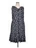 Talbots Polka Dots Blue Casual Dress Size 14 - photo 1