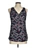 Express 100% Polyester Blue Black Sleeveless Blouse Size M - photo 1
