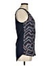 Express 100% Polyester Blue Black Sleeveless Blouse Size M - photo 4