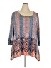 Ruby Rd. Blue 3/4 Sleeve Blouse Size 3X - photo 1