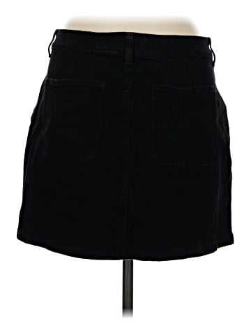 Madewell Denim Utility Zip Skirt in Black Frost (view 2)