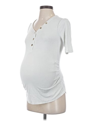 Isabel Maternity Short Sleeve Henley (view 1)