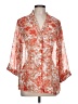 Cathy Daniels 100% Polyester Orange 3/4 Sleeve Blouse Size L - photo 1