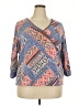 Ruby Rd. Blue 3/4 Sleeve Blouse Size 3X - photo 1