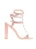 Public Desire 100% Leather Pink Heels Size 7 - photo 1