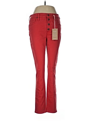 Madewell Tall 9" Mid-Rise Skinny Crop Jeans: Garment-Dyed Button-Front Edition (view 1)
