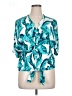 Ruby Rd. 100% Viscose Teal 3/4 Sleeve Blouse Size XL - photo 1
