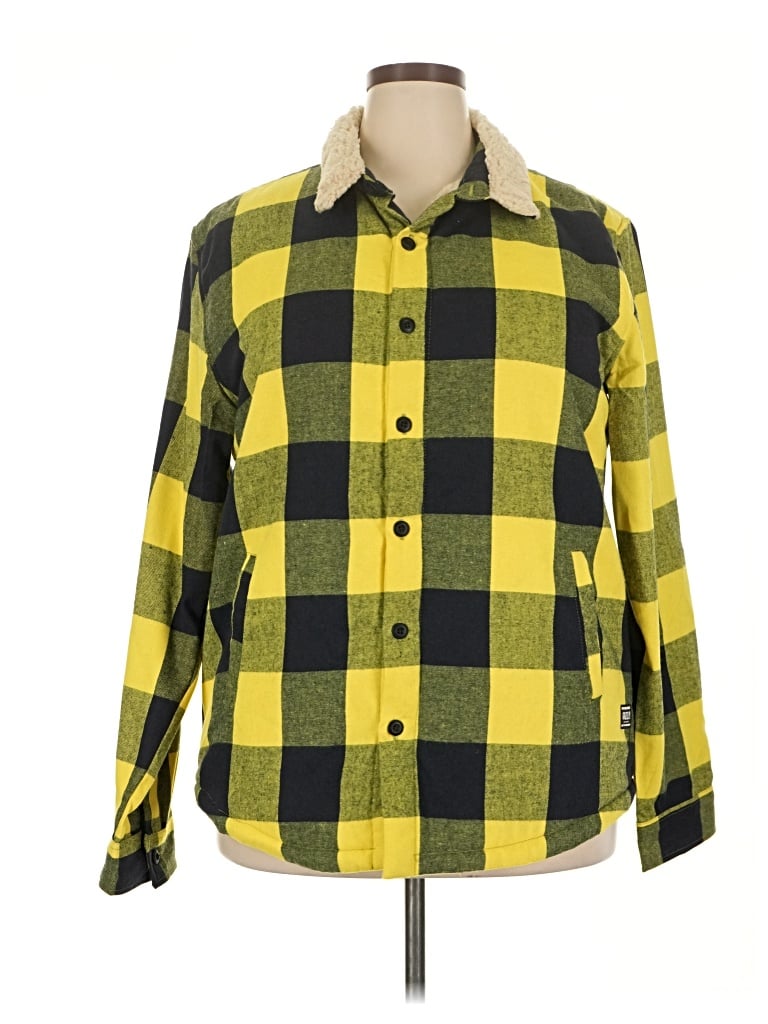 Pre-owned Assorted Brands Fleece Jacket In Yellow