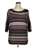Isabella Rodriguez Chevron-herringbone Purple 3/4 Sleeve Top Size XL - photo 1