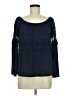 Alya Blue Long Sleeve Blouse Size M - photo 1