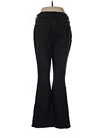Madewell Petite Curvy Skinny Flare Jeans in Black Frost Wash (view 2)