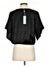 Shore 100% Polyester Black Short Sleeve Blouse Size S - photo 2