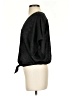 Shore 100% Polyester Black Short Sleeve Blouse Size S - photo 5