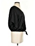 Shore 100% Polyester Black Short Sleeve Blouse Size S - photo 4