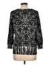 Joseph A. Animal Print Black Pullover Sweater Size L - photo 2