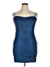Lulus Metallic Blue Cocktail Dress Size XL - photo 1