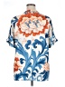 Unbranded 100% Polyester Tropical Blue Short Sleeve Blouse Size XL - photo 2