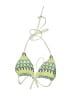Oneonone 100% Polyester Print Green Swimsuit Top Size XS - photo 1