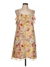 Old Navy 100% Polyester Floral Yellow Casual Dress Size L - photo 1