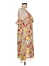 Old Navy 100% Polyester Floral Yellow Casual Dress Size L - photo 4
