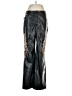 Assorted Brands 100% Polyester Animal Print Black Faux Leather Pants Size M - photo 1