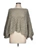 Jessica Simpson 100% Polyester Gray Tan Poncho Size L - photo 1
