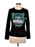 Kenzo 100% Cotton Graphic Black Pullover Sweater Size L - photo 1