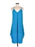 Eight Sixty 100% Polyester Solid Blue Casual Dress Size M - photo 1