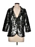 Colleen Lopez 100% Acrylic Metallic Silver Blazer Size L - photo 1