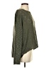 En Creme 100% Acrylic Metallic Green Pullover Sweater Size S - photo 4