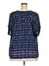 Zac & Rachel 100% Polyester Blue 3/4 Sleeve Blouse Size 2X - photo 2