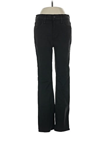 Madewell Kick Out Crop Jeans in True Black Wash: Coated Edition (view 1)