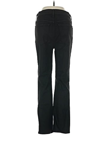 Madewell Kick Out Crop Jeans in True Black Wash: Coated Edition (view 2)