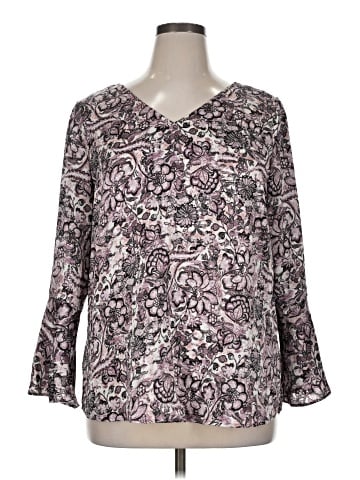 Roz & Ali 3/4 Sleeve Blouse (view 1)