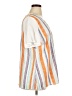 BLOOMCHIC Stripes Orange Short Sleeve Blouse Size 14 - 16 - photo 4