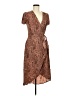 Express 100% Rayon Paisley Brown Casual Dress Size M - photo 1