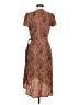 Express 100% Rayon Paisley Brown Casual Dress Size M - photo 2